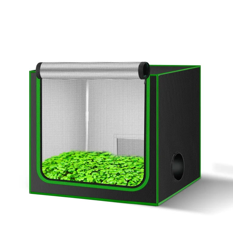 Kleines Wachstumszelt für Aerogarden, 61 x 45,7 x 71,1 cm, Hydrokultur-Anzuchtsystem, stark reflektierendes 600D-Diamant-Mylar-Leinwand mit Belüftungsfenster und Bodenwanne für – Bild 9