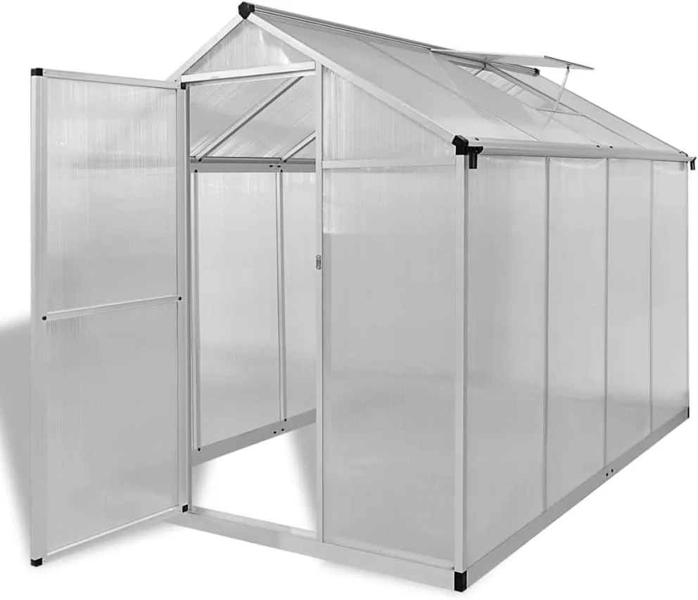 Alu-Gewächshaus mit Grundrahmen 242 x 190 x 195 cm - Bild 1