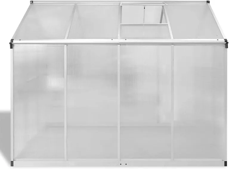 Alu-Gewächshaus mit Grundrahmen 242 x 190 x 195 cm – Bild 5