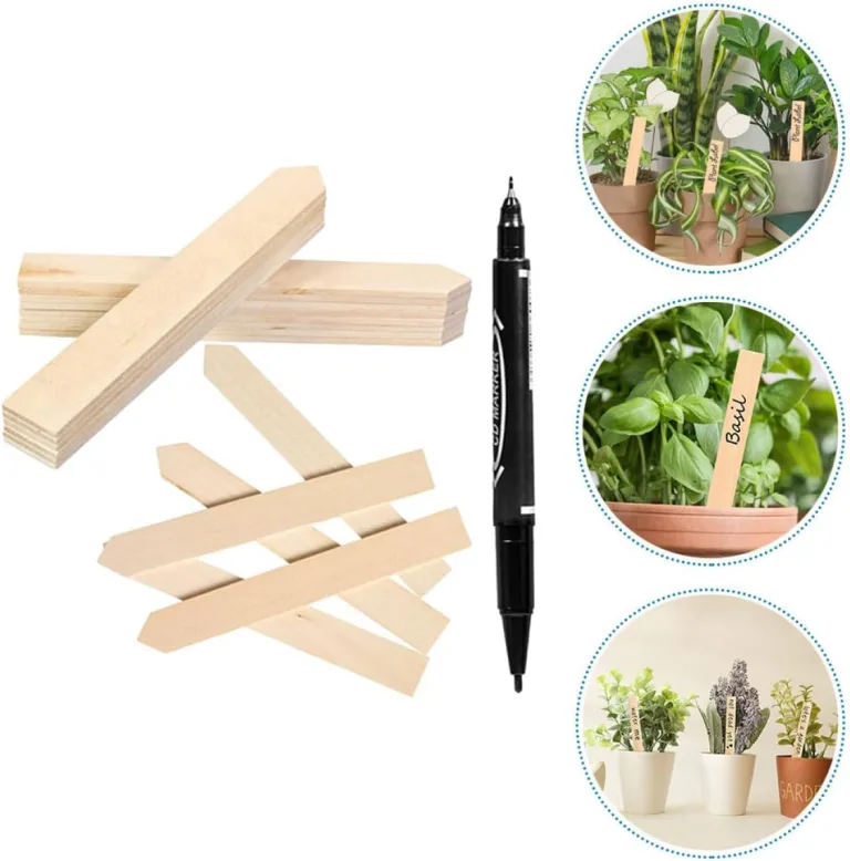 Pflanzenetiketten aus Holz mit Stift, 21 Stück – Bild 6