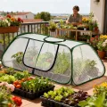 Reihenabdeckungen Garten - Gewächshausrahmen Für Hochbeete | Verstellbarer Pflanztunnel Rahmen | Garten Reihenabdeckungen | Abdeckung Frühbeet Hochbeet Gemüsebeet | Gewächshaus Für Pflanzenabde - Thumbnail 4