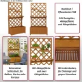 Hochbeet HWC-P68, Pflanz-/Blumenkasten Rankgitter Rankhilfe Ablage Hängekästen Holz FSC® 135x70x30cm - anthrazit-grau - Thumbnail 2