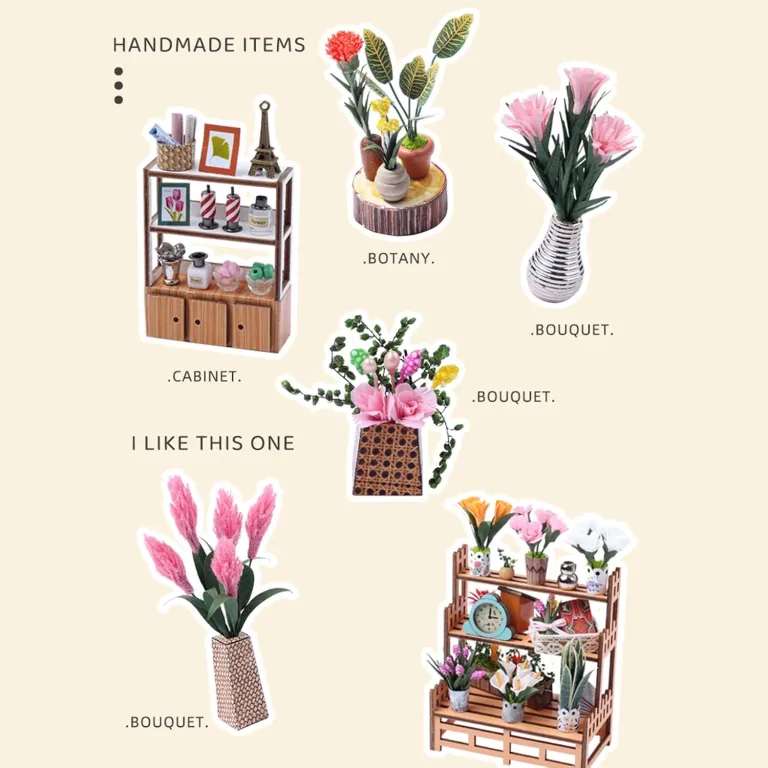 DIY Miniatur-Puppenhaus – CE-zertifiziertes Holz-Puppenhaus-Set, 3D-Gewächshaus-Bausatz mit Möbeln, Werkzeugen und Kleber, Mini-Hausmodell zum Zusammenbauen für Erwachsene & Jugendliche, Kreatives Dek – Bild 6