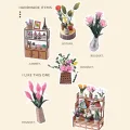 DIY Miniatur-Puppenhaus – CE-zertifiziertes Holz-Puppenhaus-Set, 3D-Gewächshaus-Bausatz mit Möbeln, Werkzeugen und Kleber, Mini-Hausmodell zum Zusammenbauen für Erwachsene & Jugendliche, Kreatives Dek - Thumbnail 6