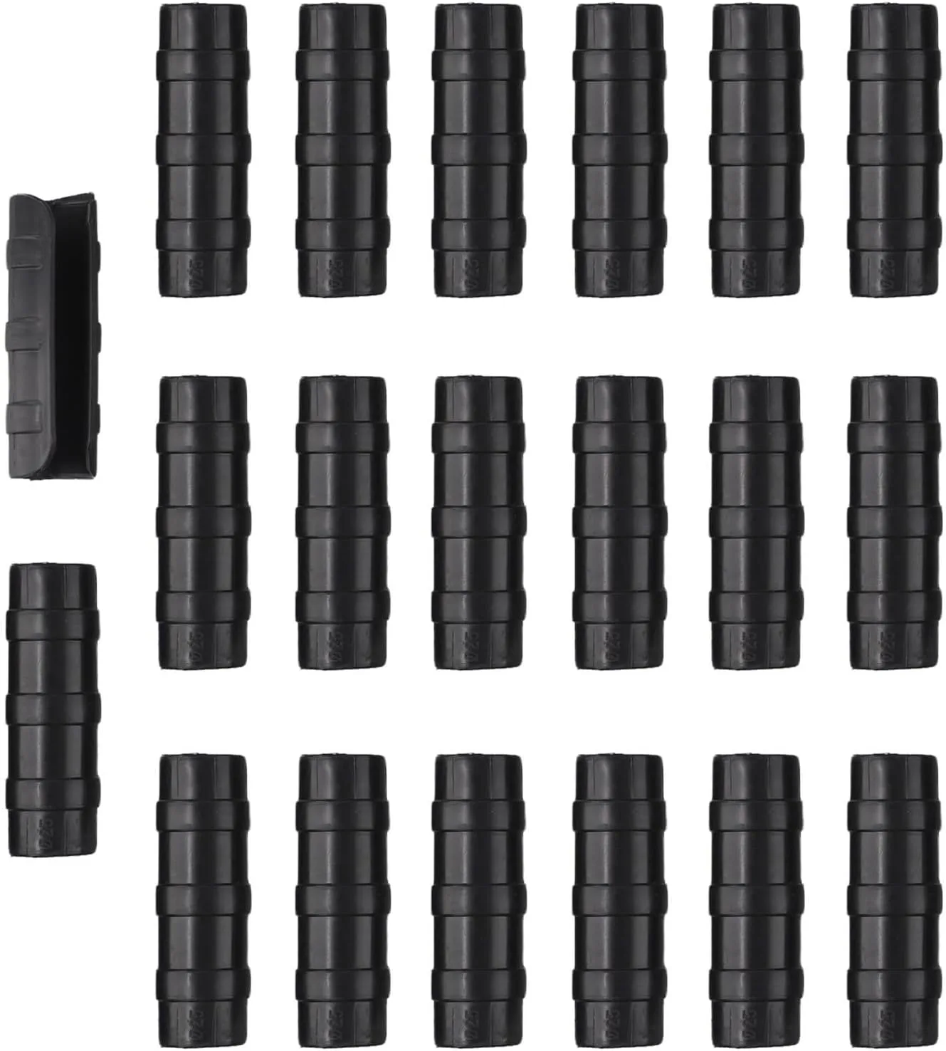 Gewächshaus-Folienklemme, 20 Stück, zur Befestigung von Polyethylen-Abdeckung an Tunnelrahmenrohren, kompatibel mit Rohren mit 19–33 mm Durchmesser, ABS + PC-Kunststoff-Clips (25 mm) - Bild 1