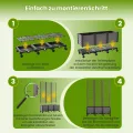 SUNYRISY Hochbeet mit Rankgitter, Blumenkasten mit Rankhilfe und Rollenrad, 3 Stück Garten Planter Box mit Rädern und Sichtschutz, Selbstbewässerung Pflanzkasten Pflanzkübel für Kletterpflanzen - Thumbnail 10