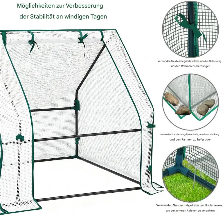 Kleines Gewächshaus - Kompaktes Zubehör | Tragbares Mini Gewächshaus | Für Anfänger, Enthusiasten Und Freunde Im Innen- Und Außenbereich des Hausgartens Mit – Bild 5
