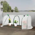 Gewächshaus klein Mini Foliengewächshaus 120 x 60 x 50cm Tomatengewächshaus mit 2 Aufrollbare Tür für Balkonen, Terrassen, Hochbeeten - Thumbnail 7