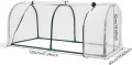 Gewächshaus klein Mini Foliengewächshaus 120 x 60 x 50cm Tomatengewächshaus mit 2 Aufrollbare Tür für Balkonen, Terrassen, Hochbeeten - Thumbnail 2