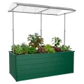 Beckmann Aluminium-Hochbeet Erntewunder – 201x91x75,5 cm – Anthrazit – Mit Schutzdach für Pflanzen – Rostfrei & Witterungsbeständig – Inkl. integrierter Schneckensperre – Ergonomische Arbeitshöhe - Thumbnail 9