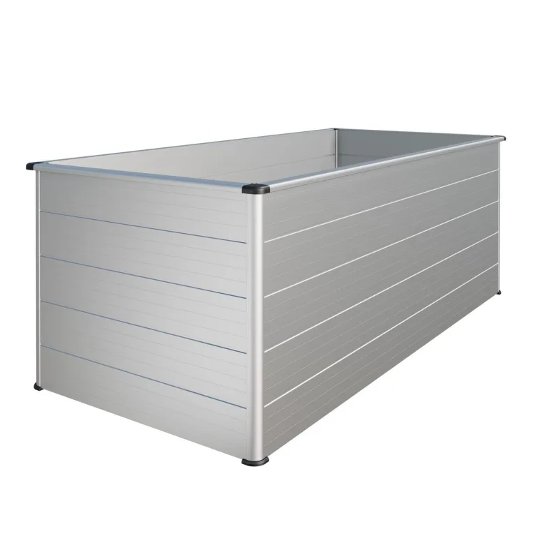 Beckmann Aluminium Hochbeet mit Schneckenschutz 201x91x75,5 cm – Modell Erntewunder Aluminium Natur – Rostfreies Alu-Hochbeet, witterungsbeständig – Made in Germany – Bild 2