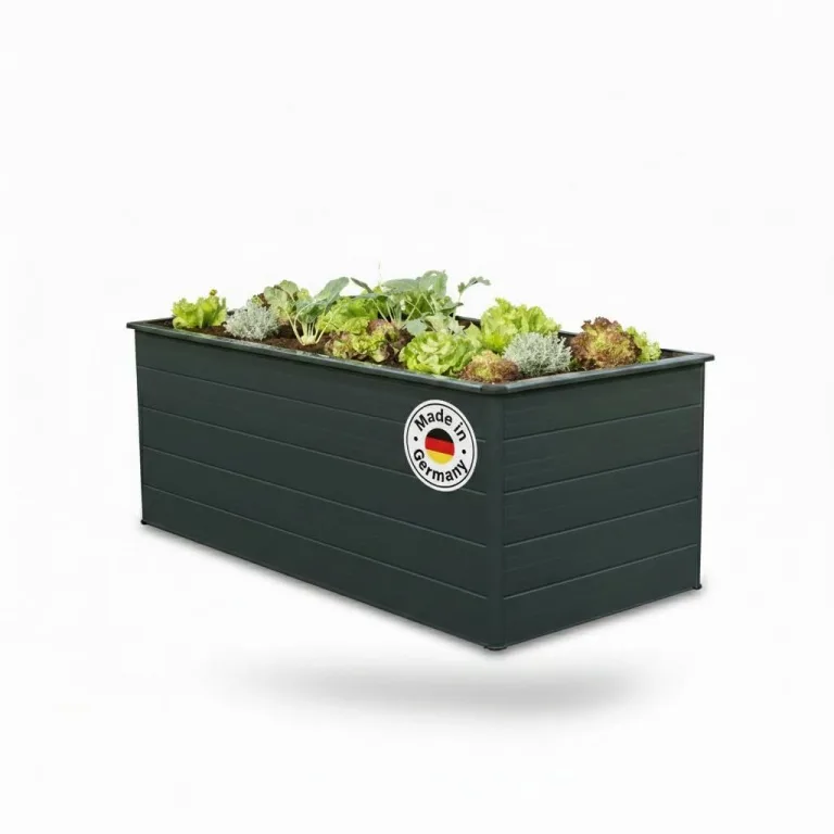 Beckmann Aluminium Hochbeet mit Schneckenschutz 201x91x75,5 cm – Modell Erntewunder Aluminium Natur – Rostfreies Alu-Hochbeet, witterungsbeständig – Made in Germany – Bild 7