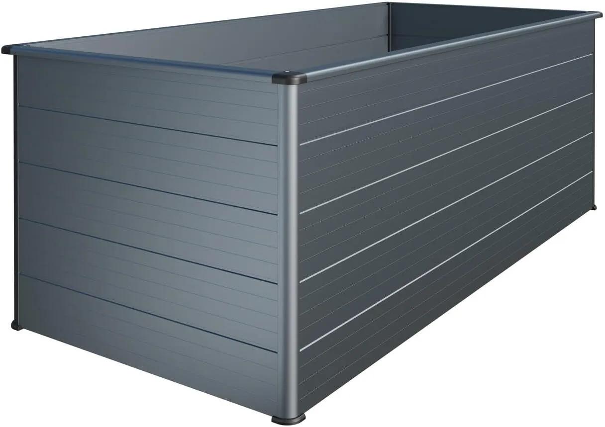 Beckmann Aluminium-Hochbeet Erntewunder 201x91x75,5 cm Anthrazit HAF - Bild 1