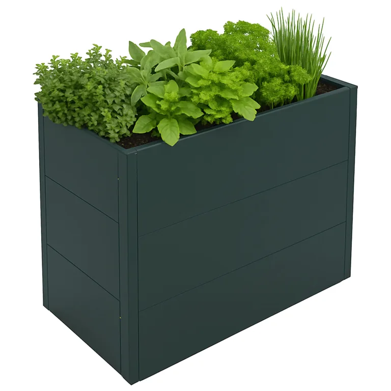 Hochbeet HWC-P64, Metallhochbeet Gemüse-/Pflanzbeet Blumenkasten Pflanzkübel Garten Stahl 77x100x50cm - grau – Bild 10