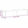 vidaXL Hochbeet Hellbraun 195 x 50 x 36 cm Verzinkter Stahl, Garten- und Terrassen-Pflanzkasten, robuster Stahl-Hochbeet, Coole Gartenlösung für Zuhause, Stadtgärten - Thumbnail 3
