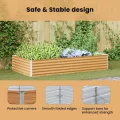 vidaXL Hochbeet Hellbraun 195 x 50 x 36 cm Verzinkter Stahl, Garten- und Terrassen-Pflanzkasten, robuster Stahl-Hochbeet, Coole Gartenlösung für Zuhause, Stadtgärten - Thumbnail 5