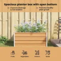 vidaXL Hochbeet Hellbraun 100 x 100 x 45 cm Verzinkter Stahl, Garten und Terrasse, Stabiler Metall-Wannen-Kübel, Hochbeet, Pflanzenbox für Outdoor-Kräuter und Blumen - Thumbnail 6
