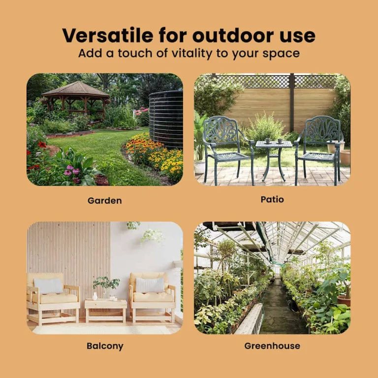 vidaXL Hochbeet Hellbraun 100 x 100 x 77 cm Verzinkter Stahl, Garten und Terrasse, Stabiler Metall-Wannen-Kübel, Hochbeet, Pflanzenbox für Outdoor-Kräuter und Blumen – Bild 7