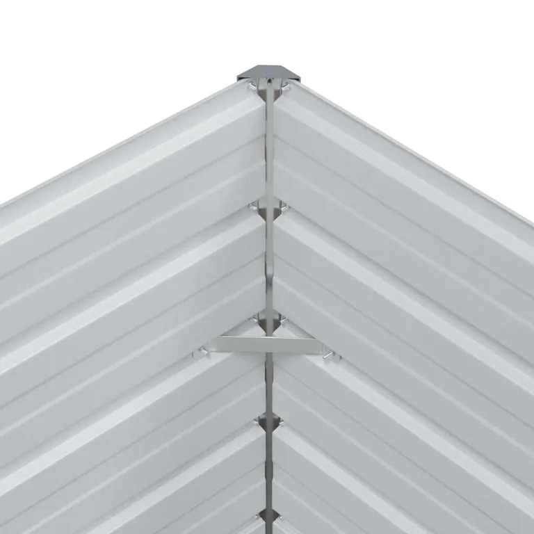 vidaXL Hochbeet Hellbraun 100 x 100 x 77 cm Verzinkter Stahl, Garten und Terrasse, Stabiler Metall-Wannen-Kübel, Hochbeet, Pflanzenbox für Outdoor-Kräuter und Blumen – Bild 9