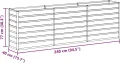vidaXL Hochbeet Hellbraun 240 x 40 x 77 cm Verzinkter Stahl, Garten- und Terrassendesigns, urbaner Stil, robuste Möbel für draußen, Coole und praktische Lösungen - Thumbnail 4