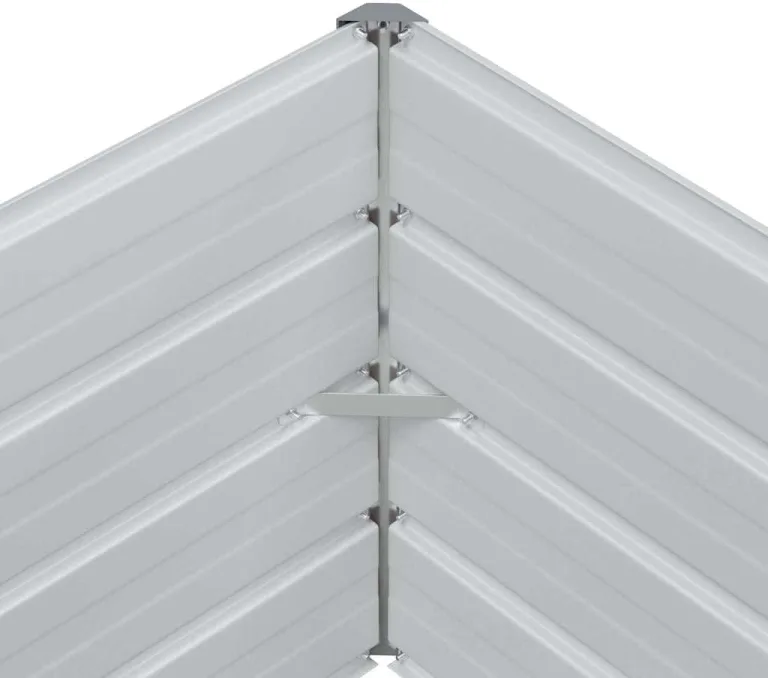 vidaXL Hochbeet Hellbraun 240 x 80 x 45 cm Verzinkter Stahl, Garten- und Terrassendesigns, urbaner Stil, robuste Möbel für draußen, Coole und praktische Lösungen – Bild 8
