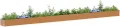 vidaXL Hochbeet Hellbraun 775 x 50 x 36 cm Verzinkter Stahl, Garten & Terrasse, Industriedesign Blumenkasten, Hochbeet für Urban, Moderne Gartenlösungen, robust gebaut - Thumbnail 2