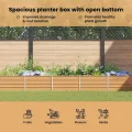 vidaXL Hochbeet Hellbraun 480 x 80 x 45 cm Verzinkter Stahl, Garten und Terrasse, Stabiler Metall-Wannen-Kübel, Hochbeet, Pflanzenbox für Outdoor-Kräuter und Blumen - Thumbnail 6