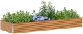 vidaXL Hochbeet Hellbraun 290 x 100 x 36 cm Verzinkter Stahl, Garten & Terrasse, Industriedesign Blumenkasten, Hochbeet für Urban, Moderne Gartenlösungen, robust gebaut - Thumbnail 2