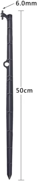 20 Stück 6-mm Mikro Tropfbewässerung Erdspieße aus Langlebigem Kunststoff für Garten Gewächshaus Rasenbefestigung Wassersparendes Zubehör - Thumbnail 5