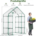 SUNYRISY Gewächshaus Klein mit Grow Lampe, Premium 4 Etagen Doppelt Tomatengewächshaus Foliengewächshaus mit LED Pflanzenlampe, Pflanzen überwinterungszelt Greenhouse für Balkon, Garten - Thumbnail 3