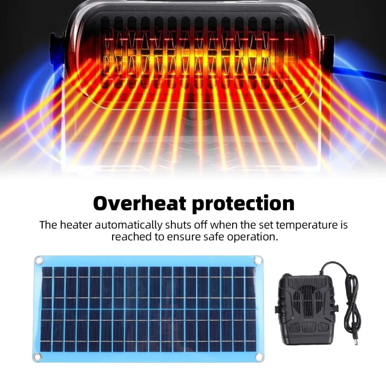 Fockety Solarheizung für Gewächshäuser, tragbare Solarheizung mit Überhitzungsschutz, Solarpanel Heizung für Autos zum Trocknen von Pflanzen im Winter, zum Heizen von Hühnerställen – Bild 3