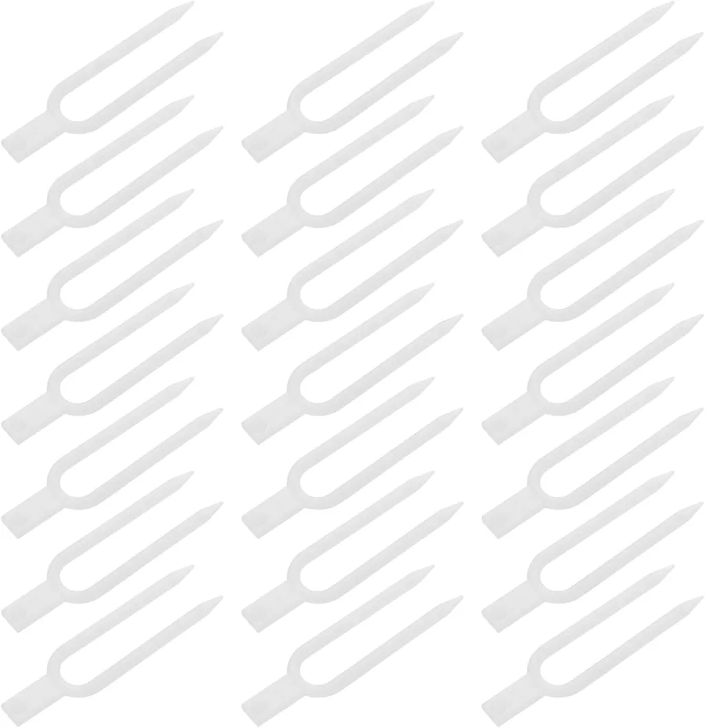 HEMOTON Transparentes Kunststoff-gartenpflanzen-befestigungsgabel- Wiederverwendbare Reben-Clips Erdbeer-stem-fixierung für Garten Gewächshaus Stabiler Pflanzenhalter
