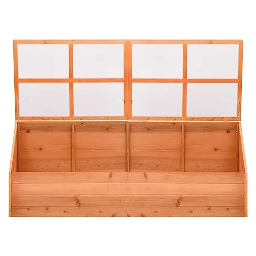 Gewächshaus aus Holz, 180 x 57 x 62 cm, Gartenhaus, für Blumen und Gemüse – Bild 10