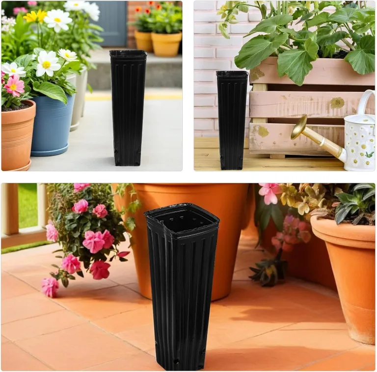 80 Stück Teiliges Hohe Schwarze Kunststoff-pflanztöpfe mit Drainagelöchern Tiefe Anzuchttöpfe für Pflanzen Vielseitig für Innen Außenbereich für Garten Gewächshaus – Bild 7