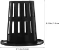 ifundom Hydroponische Netztöpfe 100 Stück Schwarz 70mm – Kunststoff Pflanzkörbe mit Wurzelschnittfunktion für Balkon Gewächshaus Hydroponik Zimmergarten - Thumbnail 2