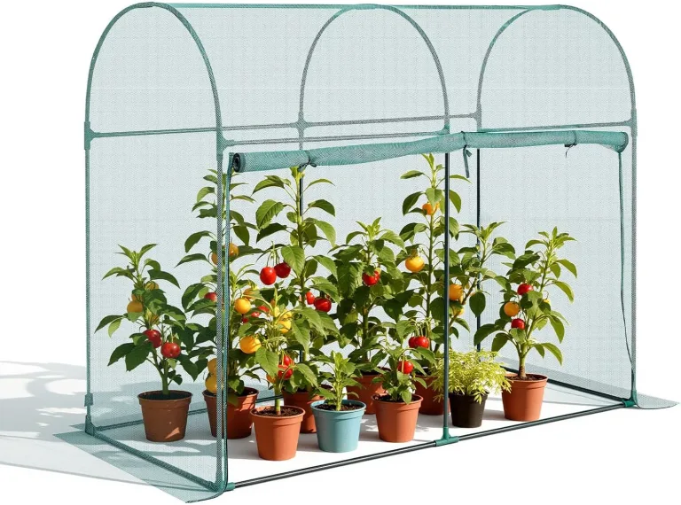VEVOR Pflanzenschutzzelt, 1806x910x1500 mm Pflanzenschutznetz mit Rahmen, Tür mit Reißverschluss, windbeständig, Pflanzenkäfig Gewächshaus für erhöhte Beete im Freien, Garten, Terrasse – Bild 1