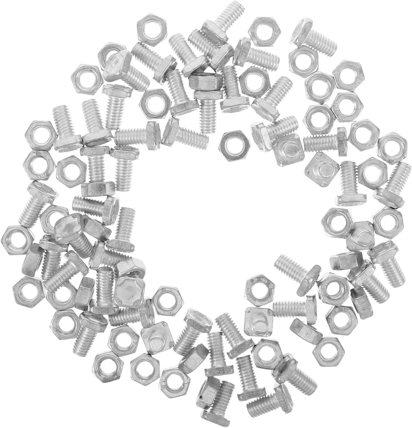 HEMOTON 50 Satz Gewächshaus Schrauben und Muttern Satz Witterungsbeständige Metallverbinder für Paneelmontage Stabile Rahmenbefestigung Vielseitiges Gewächshaus Zubehör für Reparatur und - Bild 1
