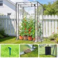 Ohuhu Gewächshaus klein Premium Foliengewächshaus Tomatengewächshaus für Balkon, Tomatenhaus Treibhaus Gewächshaus Balkon überwinterungszelt für Pflanzen, Stabil Winterfest PVC 100x50x152 cm - Thumbnail 5