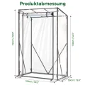 Ohuhu Gewächshaus klein Premium Foliengewächshaus Tomatengewächshaus für Balkon, Tomatenhaus Treibhaus Gewächshaus Balkon überwinterungszelt für Pflanzen, Stabil Winterfest PVC 100x50x152 cm - Thumbnail 7