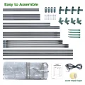 Ohuhu Gewächshaus klein Premium Foliengewächshaus Tomatengewächshaus für Balkon, Tomatenhaus Treibhaus Gewächshaus Balkon überwinterungszelt für Pflanzen, Stabil Winterfest PVC 100x50x152 cm - Thumbnail 8
