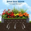 Hochbeet Metall mit Vogelschutznetz, Robuster Pflanzkasten Blumenkasten Kit Wetterfester Pflanzkasten aus Verzinktem Stahl, Vielseitig für Gemüse, Blumen & Kräuter, Einfache Montage - Thumbnail 4
