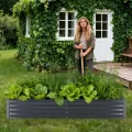 Hochbeet Metall mit Vogelschutznetz, Robuster Pflanzkasten Blumenkasten Kit Wetterfester Pflanzkasten aus Verzinktem Stahl, Vielseitig für Gemüse, Blumen & Kräuter, Einfache Montage - Thumbnail 7