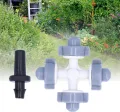 50Set 4-ss-Sprühdüsen-Befeuchtungs-Hängesprinkler-Bewässerungszubehör Grauer Kunststoff-Gartenbewässerungssatz für Rasen, Gewächshäuser, Parks, Landschaftsbau - Thumbnail 5