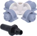 50Set 4-ss-Sprühdüsen-Befeuchtungs-Hängesprinkler-Bewässerungszubehör Grauer Kunststoff-Gartenbewässerungssatz für Rasen, Gewächshäuser, Parks, Landschaftsbau - Thumbnail 8
