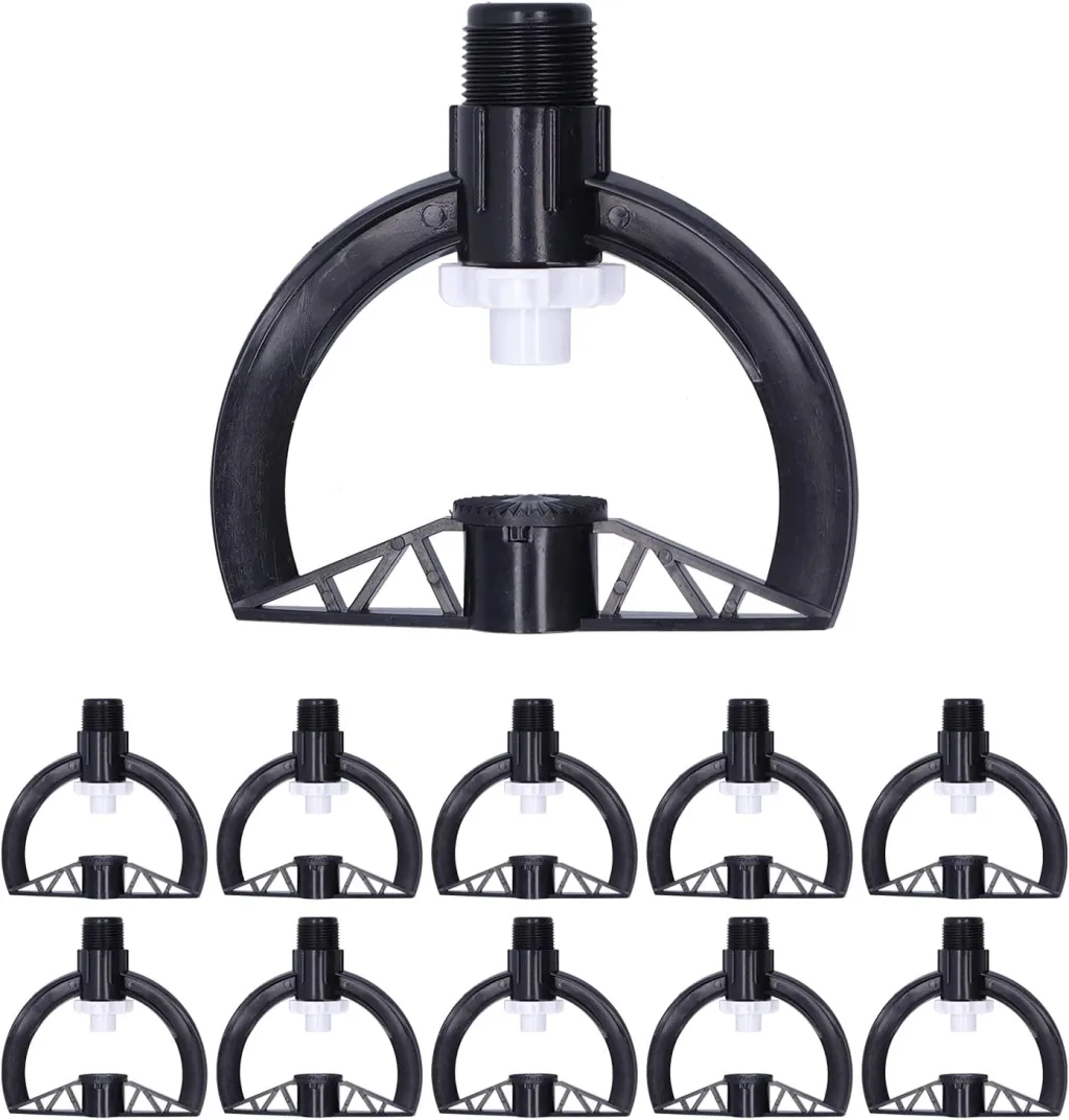 Rotierender Sprinkler, G3/4 Außengewinde, 10 Stück, hochwertige, langlebige Kunststoff-Garten-Rasen-Sprühdüse für die Bewässerung von Gewächshäusern und Landwirtschaft