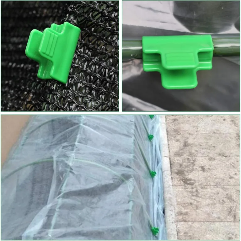 YARNOW 40 Stück Gewächshaus Filmclips 11mm aus Langlebigem Kunststoff Pflanzenhalter für Folienbefestigung und Beschattungsnetz Stangen Gewächshaus Zubehör für Garten und Pflanzenpflege – Bild 3
