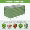 INNO STAGE Verzinkte Hochbeet-Bausätze, 120 x 60 x 53 cm – Hochbeete aus Metall für den Außenbereich, hohe, große Hochbeete aus Stahl für Gemüse und Blumen, Pflanzkästen für den Außenbereich – Grün - Thumbnail 2