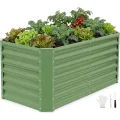 INNO STAGE Verzinkte Hochbeet-Bausätze, 120 x 60 x 53 cm – Hochbeete aus Metall für den Außenbereich, hohe, große Hochbeete aus Stahl für Gemüse und Blumen, Pflanzkästen für den Außenbereich – Grün - Thumbnail 10