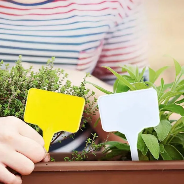 60 Stk Pflanzenschilder Wetterfest,15x5.5CM Umweltfreundliche PP Garten Pflanzenstecker zum Beschriften,T-type Wiederverwendbar Schilder für Gemüse,Kräuter,Blumen,Obstgarten,Gewächshaus Zubehör – Bild 7