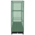 Hochbeet mit Gewächshausabdeckung 120 x 40 x 123 cm Schwarz Rattan-Look Robustes PP und Eisenrahmen für mehr Komfort im Garten Balkon und Terrasse - Thumbnail 5